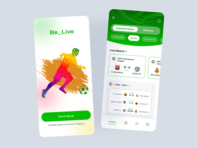 Football Live Score App app design clean football football app football ui footballlive home page live live score livescore minimal mobile mobile app mobile app design mobile ui sport sports sports live score ui ux