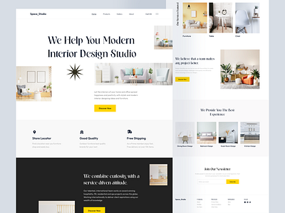 Interior Design Studio Landing UI architecture design clean clean website design design studio interior interior design studio interior ui interior website landing landing page minimal minimal ui studio uiux ux web web ui website website design