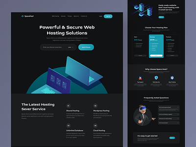 Web Hosting & Domain Services Landing Page