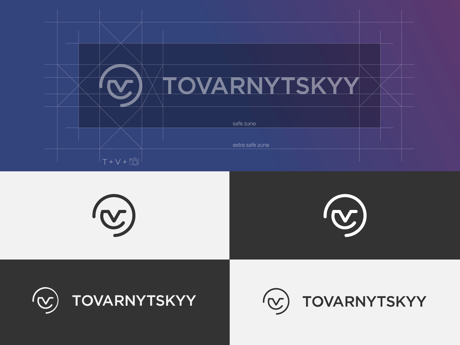 V.Tovarnytskyy Logo Design. animation branding design icon logo logo branding vector gradient minimal vector