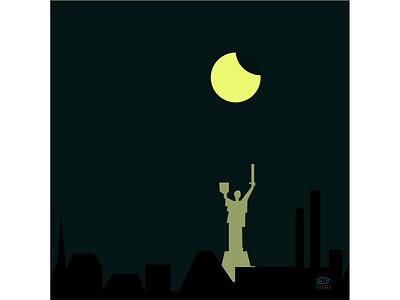 Eclipse of the sun in Kyiv art branding design di graphic graphic design graphicdesign graphics idea illustration kyiv minimal natur poster ukraine vector