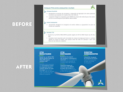 BEFORE X AFTER (sample of slides design improvement) before after before and after brochure design design powerpoint powerpoint presentation presentation design presentation layout slides