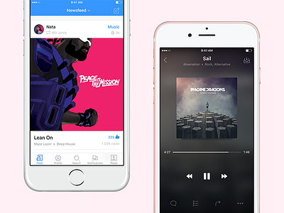 🎧 WeLike app flat icon icons interface ios iphone music player ui user ux