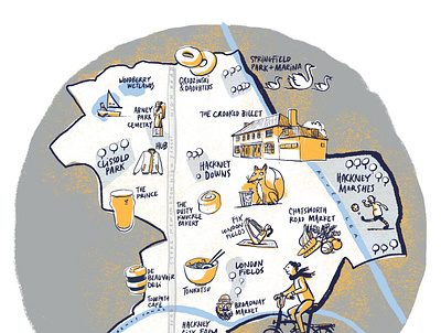 My Hackney Map illustration map shop local