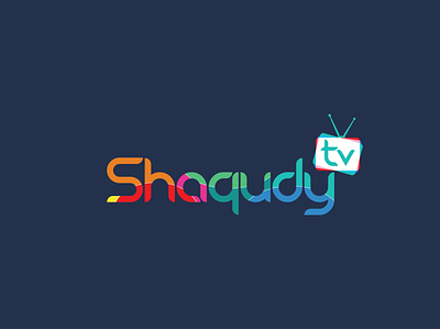 Shaqudy Tv logo colorful design funny logo icons logo minimal modern logo online tv tv app tv logo typography vector