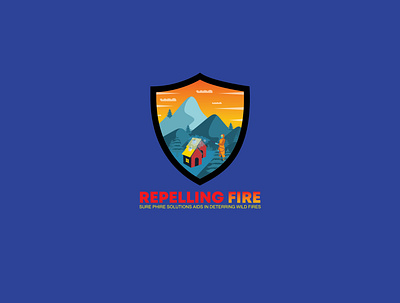 Repelling Fire logo design amazing logo branding colorful icon illustration logo idea logodesign minimal modern logo retro typography vector