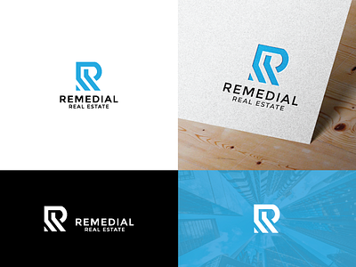 Remedial Real Estate logo design branding colorful custom logo estate logo home logo logo design minimal modern logo real estate real estate logo design vector