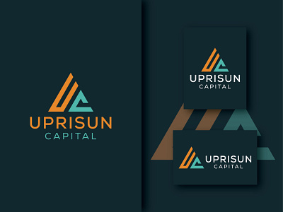Uprisun Capital Logo design branding business capital company minimal modern logo solar solar logo sun