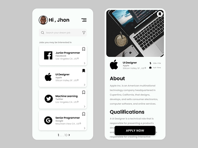 Job Finder App Concept