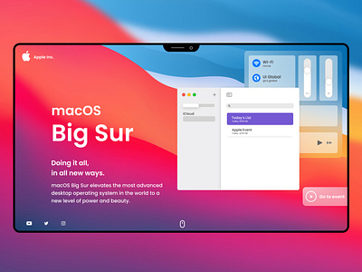 macOS Big Sur Webdesign Concept