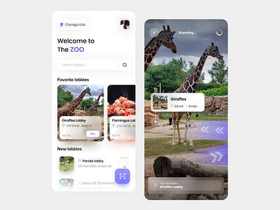 Zoo AR App Concept apple design figma landing page design mobile mobile app design mobile design mobile ui ui user interface design ux uxdesign