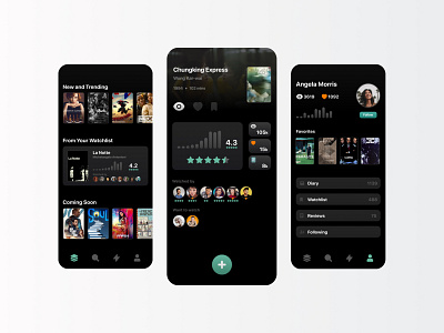Film Tracker App - Concept app concept film movie ui