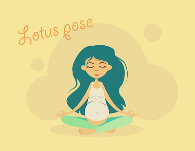 Lotus Pose adobe illustrator flat illustration illustration kammerel vector yoga