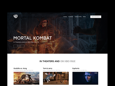 Концепт Warner Bros design landingpage minimal minimalism typography ui ux web web design website