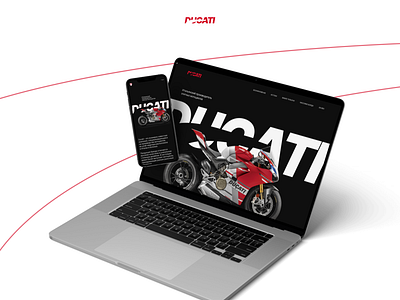 История Ducati - первый экран design ducati longread minimal minimalism research typography ui ux web