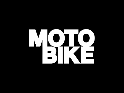 MOTO BIKE black font simple type