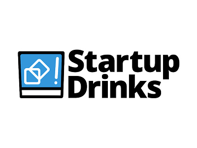 Startup Drinks cocktail drink logo simple