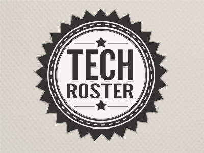 Techroster logo roster social tech techroster vintage