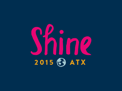 Shine conference hand drawn logo shine world