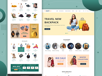 Martkey Ecommerce Template design e commerce figma product shop ui ux web webdesign website