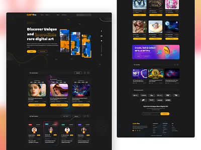 Nftpro - NFT Marketplace Figma Template auction bitcoin blockchain buy sell clean minimal design figma minimal design nft nft marketplace trend design ui