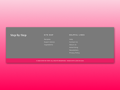 Footer for Recipe Website