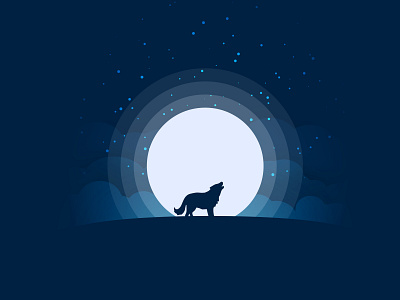 Howling to Moon illustration