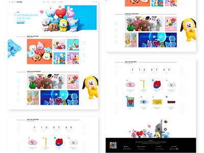 BT21 SHOP desktop design minimal ui ux web website