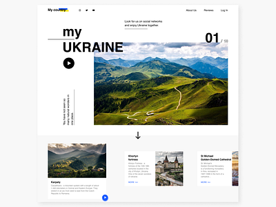 Travel Ukraine design minimal typography ui ux web website