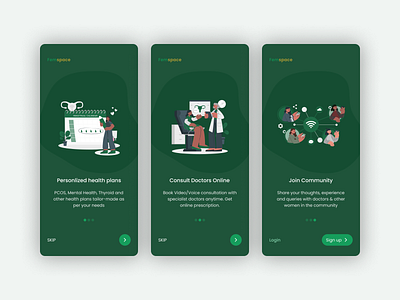 Female Health Care - Onboarding Screens