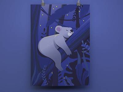 Sleeping Koala Illustration