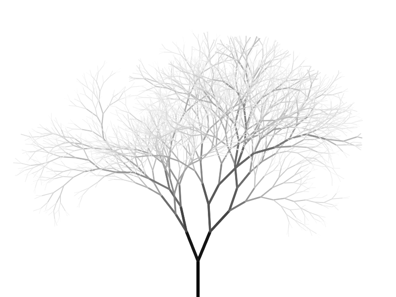 Growing Tree creative code gif l system maths nature processing