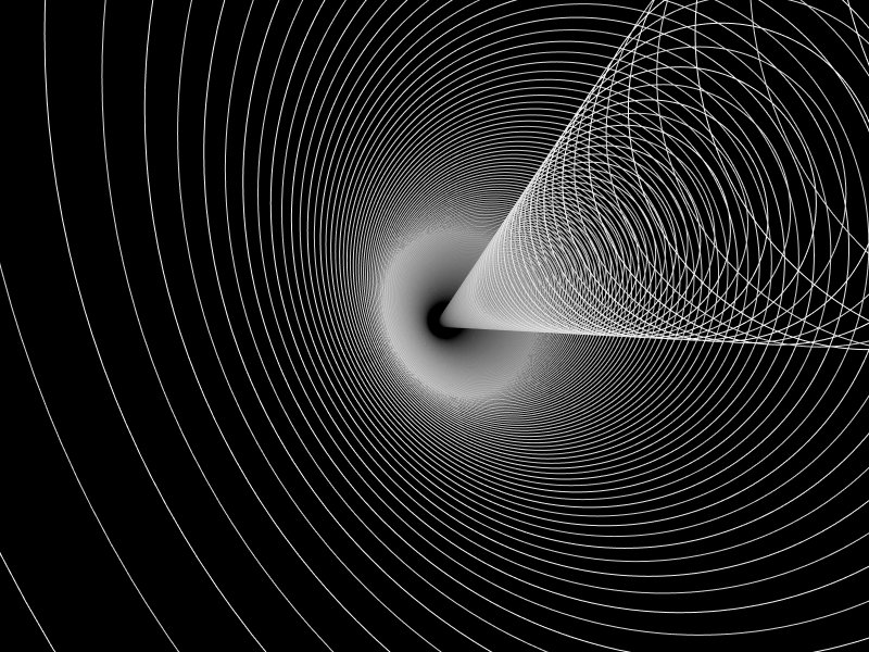 One the side of the flux tunnel abstract bw creative code gif maths perfect loop processing retro