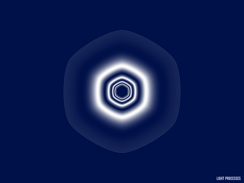 Hexagonal pulse. abstract creative code geometric gif maths minimal perfect loop processing retro