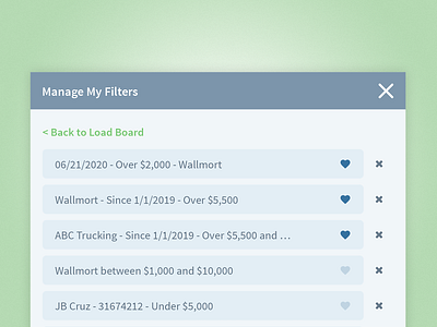 Manage Filters