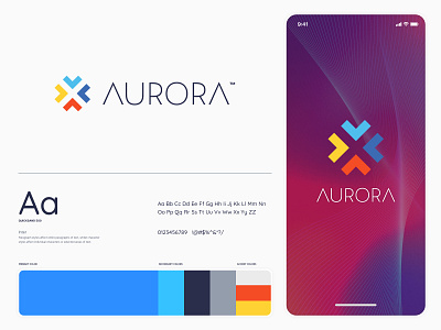 Aurora logo design and brand identity branding graphic design logo ui