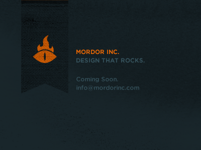 Mordor Inc. black logo orange