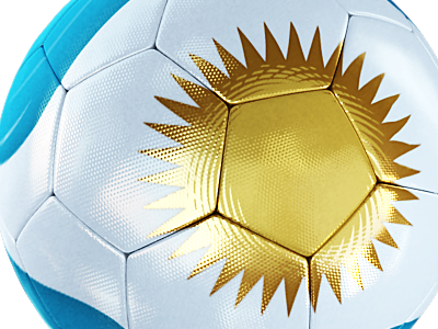 Ball design football soccer sports argentina white