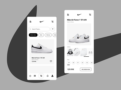 Daily UI #075 branding design mobile mobile ui nike nike app shoes shoes app ui
