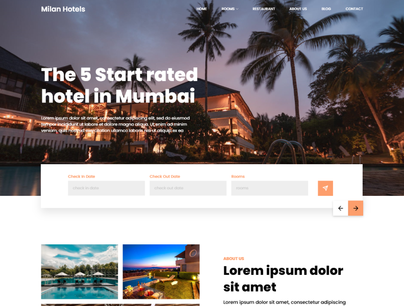 Hotel Booking Layout by Saumyadeep S. on Dribbble