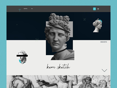 Landing UI Portfolio figma greece kem mobile ui statue tattoo ui uiux webui