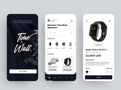 Watch Shop Mobile UI design figma flutter mobile ui react react native shop ui ui uiux ux watch