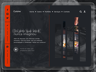 Cuisine - Website de restaurante branding design desktop graphic design illustration interface logo ui user experience ux