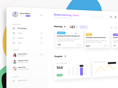 Project Management Application 🎉 application clean dashboard modern neat simple ui ui design