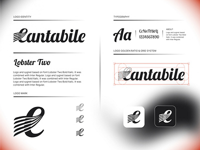 Brand identity for Cantabile black version branding design graphic design logo