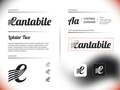 Brand identity for Cantabile black version