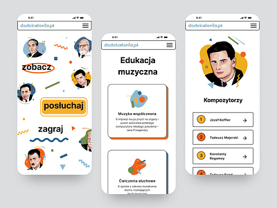 landing page for dodekafonia.pl / mobile version