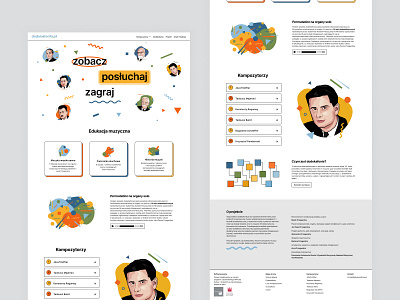 landing page for dodekafonia.pl / desktop version branding design desktop education graphic design illustration landing landingpage logo main page ui web website