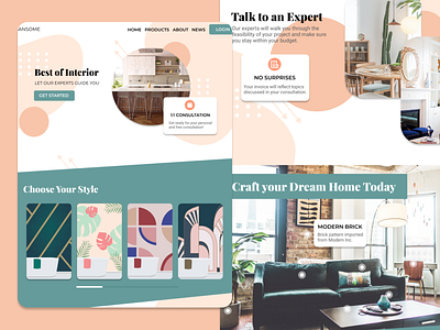 Interior Design Web Mockup