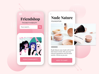 Makeup Mobile App Design UI